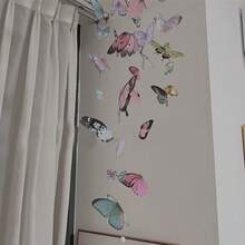 6pcs/Set Handmade Butterfly Hanging Doorway Curtain With Pearl For Home Decoration&Room Decoration, Finished And Unfinished - Multicolor - View 8