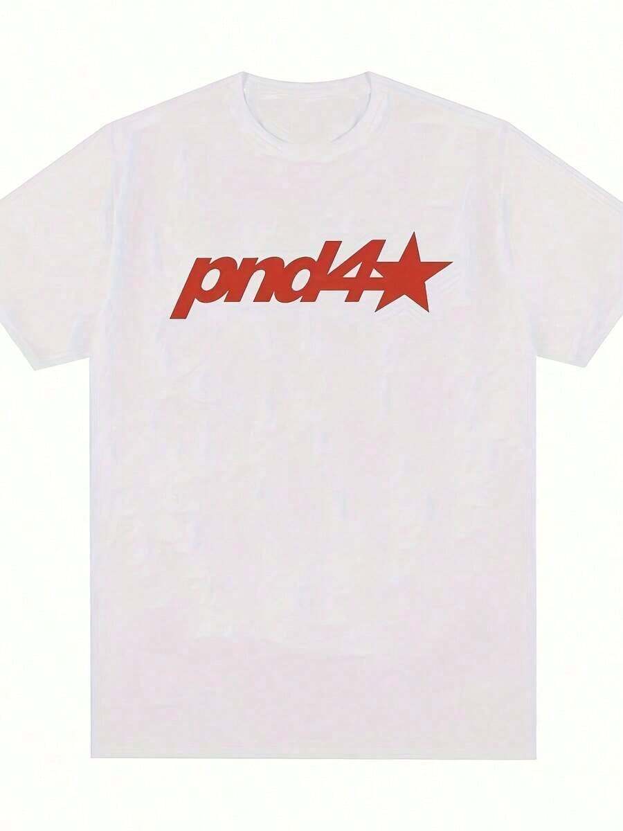 New Unisex Retro T-Shirt With "Next Door" Rap Party Letter Print PND 4, European And American Style, For Women, Summer Clothing VJP6 - 白色 - 查看 1