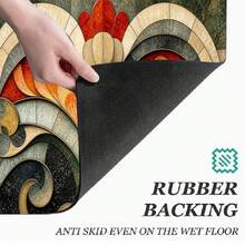 1pc Vintage Print Pattern Absorbent Mat/Drying Mat For Coffee Maker, Tableware - Absorbent Polyester Desktop Protective Mat With Rubber Anti-Slip Pad, For Kitchen Counter Decor, Home Bar And Dining Table - Multicolor - View 8