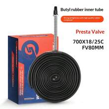 Road Bike Inner Tube 700C Road Bike Inner Tube Upgrade Thickened Butyl Rubber Inner Tube Extended Air Nozzle Riding Inner Tube 700x25 700x18 Riding Accessories - Multicolor - View 13