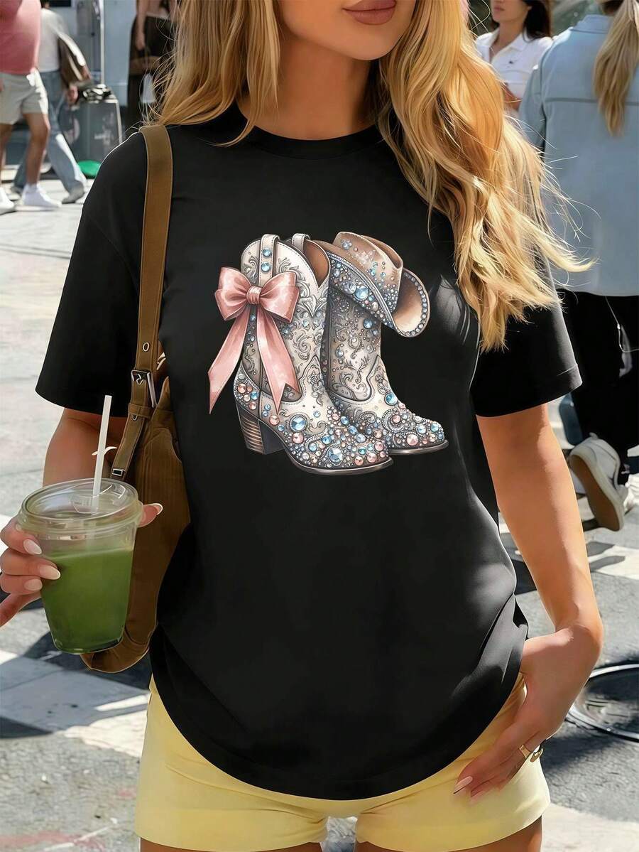 Women T-Shirts - Black - View 1