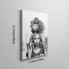 1 Tranh nghệ thuật treo tường phong cách cổ điển đen trắng, hình ảnh phụ nữ retro, tranh in trên vải canvas, phong cách bìa tạp chí, poster trang trí thẩm mỹ độc đáo cho phòng khách, phòng ngủ, văn phòng, nhà cửa, quà tặng cho phái nữ. Có thể mua tranh không khung hoặc có khung. - Nhiều màu - Xem 10