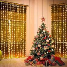 1 Pack 300 LED, 118.11 Inch X 118.11 Inch, Battery Powered Fairy Lights, Indoor LED Curtain String Lights, 8 Lighting Modes, For Christmas, New Year, Party, Wedding, Birthday, Holiday Decor - Battery Box Curtain Light - View 5