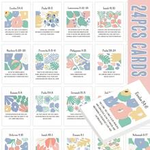 24 piezas Tarjetas con Escrituras Cristianas con Diseños Florales - Tarjetas de Aliento con Versículos Bíblicos, Tarjetas de Fe Inspiradoras Diarias para Oración, Meditación y Crecimiento Espiritual, Regalos Religiosos - Multicolor - Ver 5