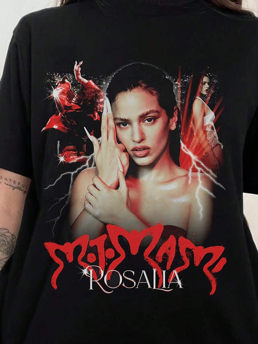 Retro Shirt Spanish Singer Tee Latin Pop - Black - View 1
