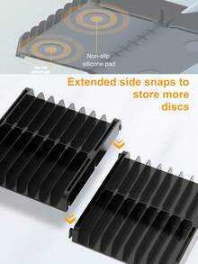 16-Slot High Capacity Game Disc Storage Holder Stand, Suitable For Switch Game CDs, Black - View 3