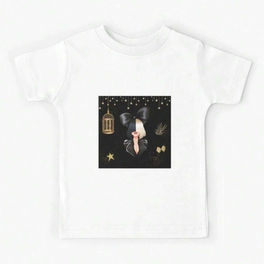 Angelah Shirts _ Sia Unisex T-Shirt Gift For Fan _ Color_ Black_White _ Size_ Various (3)Shirt For Women Camiseta 100% Algodón Unisex - Playera Casual Premium de Corte Cómodo - Blanco - Ver 1