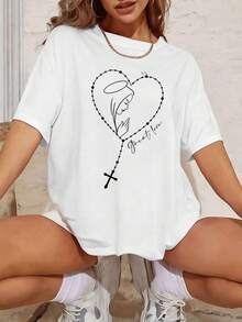 Dam-T-shirts - Vitt - Visa 1