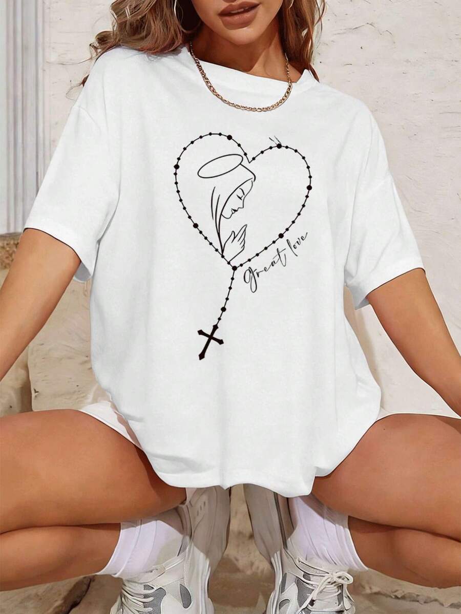 Dam-T-shirts - Vitt - Visa 1