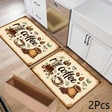 1 件装咖啡豆图案吸水垫/晾干垫，适用于咖啡机和厨房用具 - 吸水性强的聚酯纤维桌面保护垫，带橡胶防滑垫，可用于厨房台面装饰、家庭吧台和餐桌。 - 彩色 - 查看 7