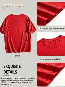 SHEEZZ 2026 Blusa multifuncional para mujer de moda en 2026, con estampado de patrones de hermoso desastre, diseñada para la vaquera del oeste, regalo creativo para el festival de caza, blusa casual de verano, adecuada para viajes y estilo callejero, de ajuste ceñido, manga corta casual, adecuada para primavera y verano, ropa de verano para mujer Maija Ropa de mujer para el 4 de julio - Rojo - Ver 4