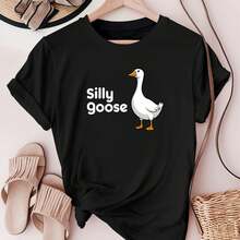 Essential Comfclothestable Women's T-Shirt, Fashionable and Versatile Blouse, Soft and Lightweight - Negro - Ver 1