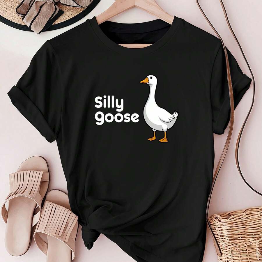 Essential Comfclothestable Women's T-Shirt, Fashionable and Versatile Blouse, Soft and Lightweight - Negro - Ver 1