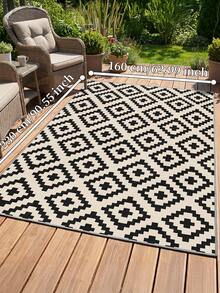 1pc 850gsm Crystal Velvet Area Rug, Non-Slip Indoor Outdoor Carpet, Soft Floor Mat For Garden, Courtyard, Porch, Doorway, Deck, Balcony, Backyard, Home Decor - B - View 17