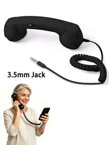 Retro Phone Handset For Cell Phones – Wired Vintage Telephone Handset With 3.5mm Jack, Built-In Microphone , For Smartphones, Tablets, And Computers - View 10