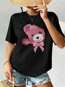 Women T-Shirts - Black - View 2