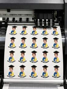 Etiquetas personalizadas de graduación 2026 - Etiquetas adhesivas personalizadas para vasos y galletas - Pegatinas de vinilo resistentes al agua - Multicolor - Ver 8
