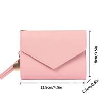 1 PC Tassel Pendant With Lychee Pattern Wallet, Card Holder, Coin Purse, Three Fold Wallet, Suitable For Storing Change And Keys - Multicolor - View 9