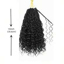 3 hộp, tổng cộng 42 lọn tóc giả bện kiểu Bohemian Goddess - Tóc giả bện xoăn/gợn sóng kiểu châu Phi, đuôi tóc uốn sẵn, lọn xoăn tự nhiên bồng bềnh, phù hợp cho kiểu tóc dự tiệc Halloween và Giáng sinh - Dễ tạo kiểu và bảo quản, kiểu tóc ngày lễ, phong cách Boho, dễ chăm sóc - Nhiều màu - Xem 3