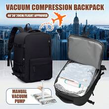 myco bags 40x30x20厘米真空压缩背包，可转换成个人物品/随身行李/飞行包，适合短途旅行，可轻松放入座位下方，旅行/拉杆/符合TSA规定的飞机背包 - 彩色 - 查看 12