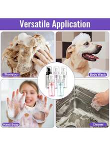 1pc 60ml/2oz Transparent PET Foam Dispenser Bottle, Suitable For Hand Soap, Shampoo, Facial Cleanser And Baby Cleanser, Refillable, With Foam Dispensing Pump For Face, Eyelash Wash And Skincare, Portable Foaming Machine, Travel Accessory - Multicolor - View 7