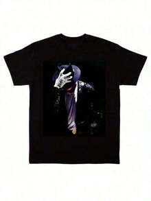 Camiseta Gráfica Oversized de Streetwear Clásica de , Rey del Pop, Camiseta de Moda Rock para Hombre, Camiseta 100% Algodón, Adecuada para Fans, Camiseta Gráfica para Hombres y Mujeres en Días Festivos, Música, Camiseta Gráfica Vintage de los 90s S V4, Streetwear Hip Hop Unisex para Hombre y Mujer, Estilo Y2K, Camiseta Gráfica con Guante de Jackson FI6S, Casual y Suave para Primavera, Esta Camiseta Estampada de Algodón Puro de 180g es Adecuada para Todas las Temporadas y Uso al Aire Libre. Esta camiseta casual de manga corta estampada para hombre se adapta perfectamente a diversas ocasiones, es unisex y es adecuada para la temporada de regreso a clases y el uso diario. ¡Una camiseta casual de manga corta, el regalo perfecto para hombres!Ideal for outdoor leisure,Camisetas con temática de primavera 2026,camisetas de Pascua para bebés niñas - Negro - Ver 6