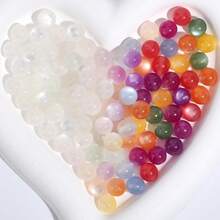 100pcs 8mm UV Color Changing Beads, Sunlight Sensitive Beads, Suitable For DIY Bracelets And Jewelry Making - 8mm In Diameter - View 1