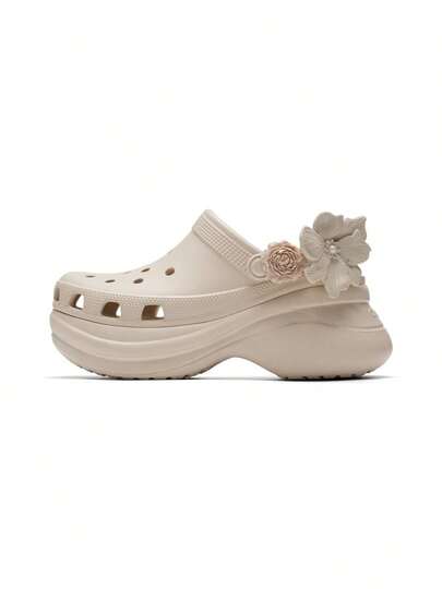Crocs 女士拖鞋/凉鞋，复古花卉洞洞鞋 BAE，舒适百搭，适合日常穿着、通勤、户外旅行、运动，透气洞洞鞋 214482-2MC