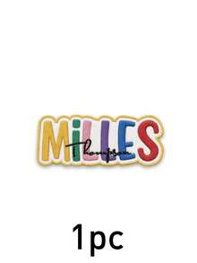 Custom Colorful Letter Name Patch, Personalized Rainbow Text Patch Sticker For Jackets Hoodies Backpacks Tote Bags, Customized Embroidered Name Clothing Badge, Customizable Fashion Label Decor, Aesthetic Street Style Accessory - Style H - View 9
