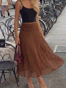 Women's Elegant Button-Up Collar Cropped Top And Elastic Waist Shorts 2 Pieces Set - Brown - View 3