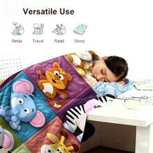1 chiếc chăn nỉ móc hoa văn nhiều màu sắc, thoải mái, dùng trang trí phòng ngủ, thảm dã ngoại, chăn du lịch, chăn len, chăn giường, chăn đắp, chăn mềm mại, chăn thư giãn, chăn mùa thu, chăn mùa hè, chăn phòng ngủ, chăn mềm, khăn phủ ghế sofa, chăn mát, thiết kế dệt kim polyester mềm mại, đa năng, có thể giặt máy, đồ dùng giường ngủ, một chiếc chăn bông xốp và chăn thư giãn, món quà lý tưởng cho gia đình và bạn bè vào ngày sinh nhật, kỷ niệm, các dịp hàng ngày, quà tặng chăn sinh nhật. - Nhiều màu - Xem 8