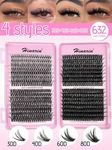 632 sợi mi giả D Curl hỗn hợp tự nối 30D 40D 60D 80D, dung lượng lớn, từng sợi riêng lẻ 10-18 MM, hiệu ứng D Curl hỗn hợp, vẻ ngoài tự nhiên, mềm mại, bồng bềnh và thoải mái. - D - Xem 1