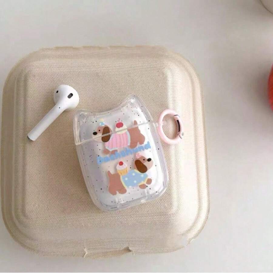 1 chiếc ốp bảo vệ hình chó Dachshund phù hợp với Pro thế hệ 2, tương thích với tai nghe Apple 3 màu vàng hình mèo. - Nhiều màu - Xem 1