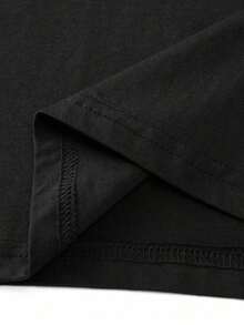 100% algodón puro, transpirable y agradable para la piel. Diseño clásico de cuello redondo, corte ajustado y adecuado para todo tipo de cuerpos. Estampado de moda con estilo minimalista y de alta calidad. Diseño unisex perfecto para conjuntos de pareja, ideal para el transporte diario, citas, ocio y ropa urbana - versátil y atemporal. - Negro - Ver 5
