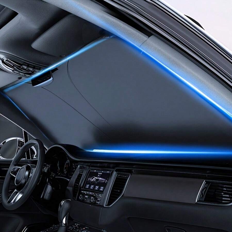 Upgraded Universal Car Windshield Sun Shade, Foldable Car Sun Visor, Easy Installation And Storage, Effective Heat Insulation Material, Blocks Strong Light And UV, Reduces Glare, Protects Interior, Keeps Car Comfortable, Practical Car Accessory, Essential For Summer Driving, Suitable For Daily Use, Travel, And Commuting