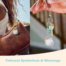 Japanese Cartoon Lucky Cat Water Sound Bell Pendant, Copper Dreamy Water Sound Fashion Backpack Bell Decoration, Party Keychain Gift Bag - A - View 5