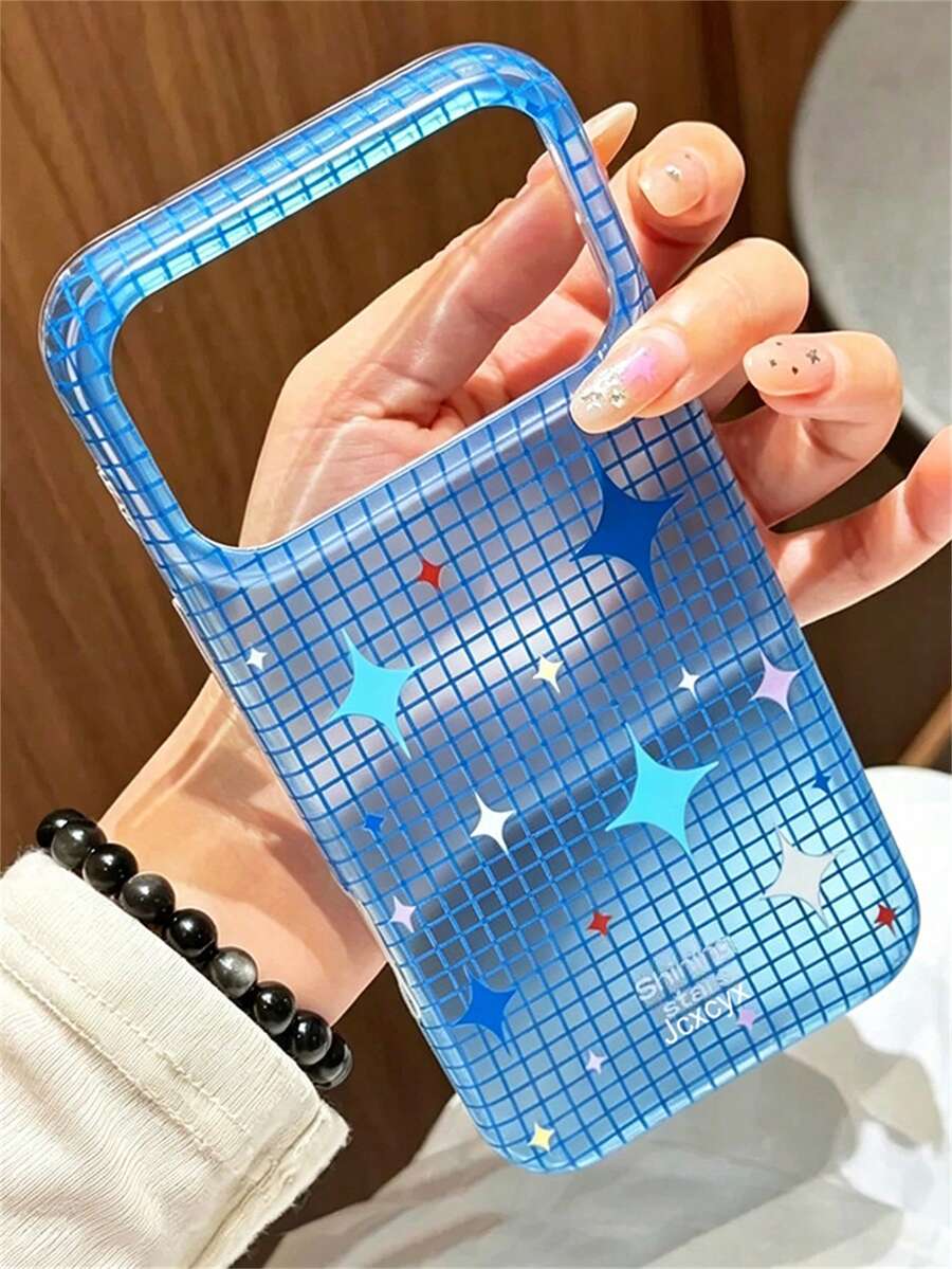 Y2K風格格紋圖案糖果色透明手機殼 適用於 iPhone 17 Pro Max, 17 Pro, 17, 16 Pro Max, 16 Pro, 16, 15 Pro Max, 15 Pro Max, 14, 13 等，藝術可愛防震軟保護背蓋