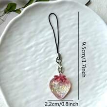 1 chiếc dây đeo điện thoại hình quả dâu tây trong suốt mới, thiết kế độc đáo, mặt dây chuyền ngọt ngào và đa năng, phụ kiện USB thanh lịch, phù hợp với điện thoại thông minh. - Nhiều màu - Xem 10