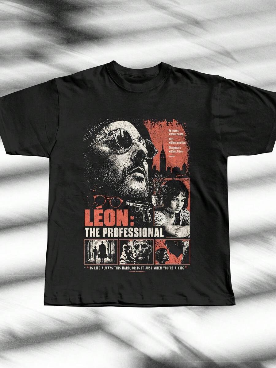 Lon The Professional Graphics T1EE Luc BesS1on Film T1S1Hirt 90s Cult Action Movie A1parel.