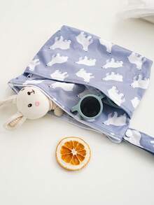 1PC Reusable Storage Bag With 2 Zippers Wet Bag For Swim Wear - Multicolor - View 6