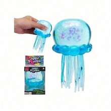 Luminous Jellyfish & Octopus Squishy Decor, Premium Flexible Silicone Portable Ornament, Slow Rising Tactile Relaxation Accessory, Textured Soothing Design For Daily Stress Relief And Mood Calming - Màu xanh lam - Xem 6