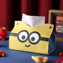 1 hộp đựng khăn giấy theo chủ đề, in hình nhân vật "Despicable Daddy" dễ thương, chất liệu da PU chống thấm nước, thích hợp sử dụng hàng ngày. - Nhiều màu - Xem 1
