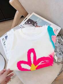Camiseta blanca de manga corta con bordado floral imitación pesada y cuentas, nuevo estilo chino retro con bordado floral imitación y perlas, elegante camiseta blanca tipo dama, camiseta blanca suelta con imitación de bordado pesado y cuentas al es - Blanco 6 - Ver 3