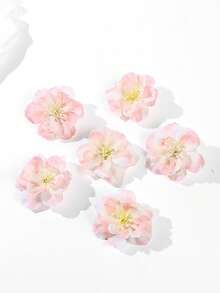 6pcs 5cm/1.96inch Adorable Fabric Flower Hair Clips, Sweet & Charming,Hair Claws,Bobby Pin - Multicolor - View 4