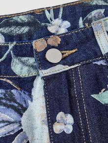 Women's Casual Versatile Daily Wear Denim Skort With Pockets - Lavado medio 2 - Ver 3