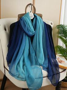 1pc 80*180CM New Fashion Printed Scarf, Versatile Shawl Wrap For Women, Luxury Outdoor Travel Neck Warmer - Multicolor - View 2