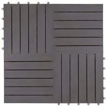 vidaXL Decking Tile 10 Pcs Grey 11.81 X 11.81 In Acacia Hardwood - A - View 6