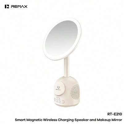  REMAXSmart Magnetic Wireless Charging Speaker Makeup Mirror RT-E210
