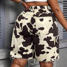 Slayr Plus Size Women's Denim Shorts For Women Jean Shorts Loose Cargo Shorts Cotton Camouflage Loose Shorts Cargo Pants Women Shorts Camo Pants Jorts Vacation Woman Summer For Women Summer Cowgirl Old Money - Negro - Ver 3