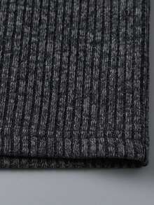 Men's Casual Commuter Ribbed Texture Cuban Collar Shirt - Dark Grey - View 8